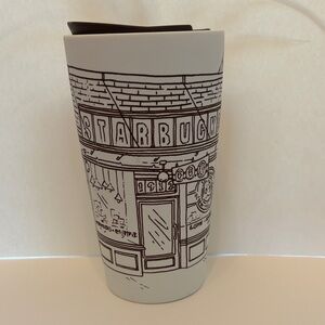 Starbucks White Mug Base with Brown original Starbucks design